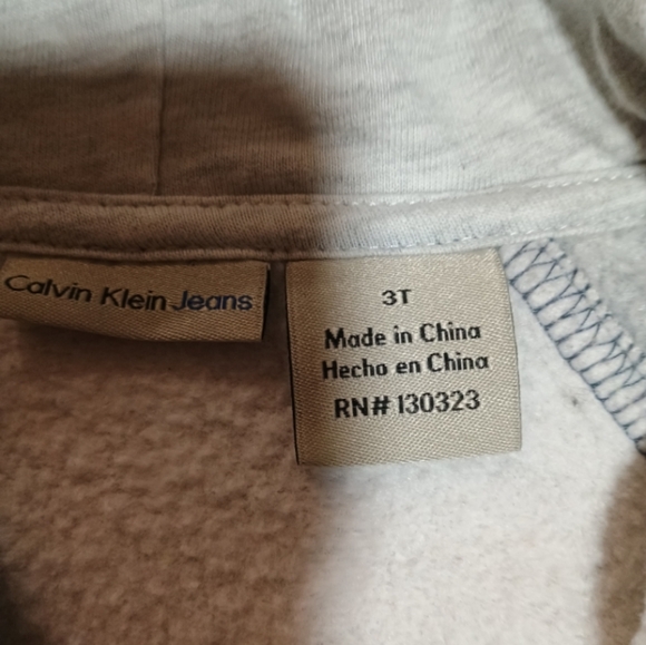 Calvin Klein Kids Blue and White Hoodie - Picture 2 of 3